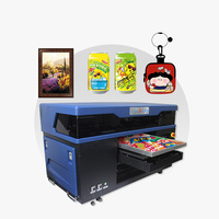 A2 Taille 4060 Mini imprimante UV polyvalente de style bureau pour boîtier de téléphone en plastique Machine à jet d'encre UV à cylindre en bois acrylique et métal