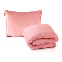 Vente chaude appui-tête oreiller portable flanelle voyage couverture avion air couverture confortable châle couverture