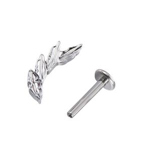 ASTM F136 Titanium Leaf Top Labret Stud <span class=keywords><strong>Prix</strong></span> de gros Titanium Body Piercing Jewelry - Product Image 2