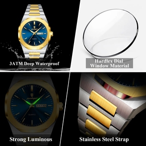POEDAGAR 825 in <span class=keywords><strong>acciaio</strong></span> inox moda sport orologio da polso da <span class=keywords><strong>uomo</strong></span> al quarzo di lusso Casual <span class=keywords><strong>uomo</strong></span> impermeabile luminoso settimana orologio da <span class=keywords><strong>uomo</strong></span> - Product Image 6