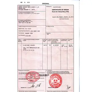 Certificate of Origin Handle customized seal printing Peru, Ghana, Canada, France, UK, Japan, Australia co