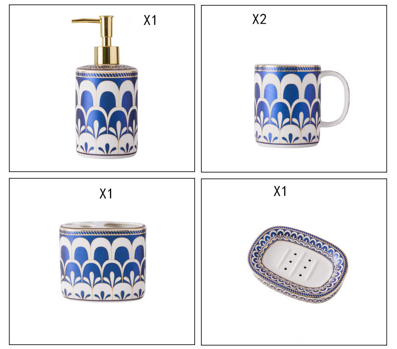 Ensemble bleu 5 pièces