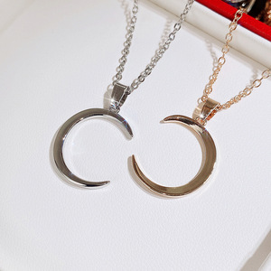 Collar con Colgante de Luna Creciente para Mujer, Joyería Minimalista de Moda - Product Image 3