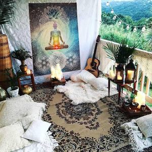 Tapiz Decorativo de Pared con Impresión Digital HD de los Siete Chakras para Yoga, Meditación y Zen, Bandera Promocional de Poliéster - Product Image 4