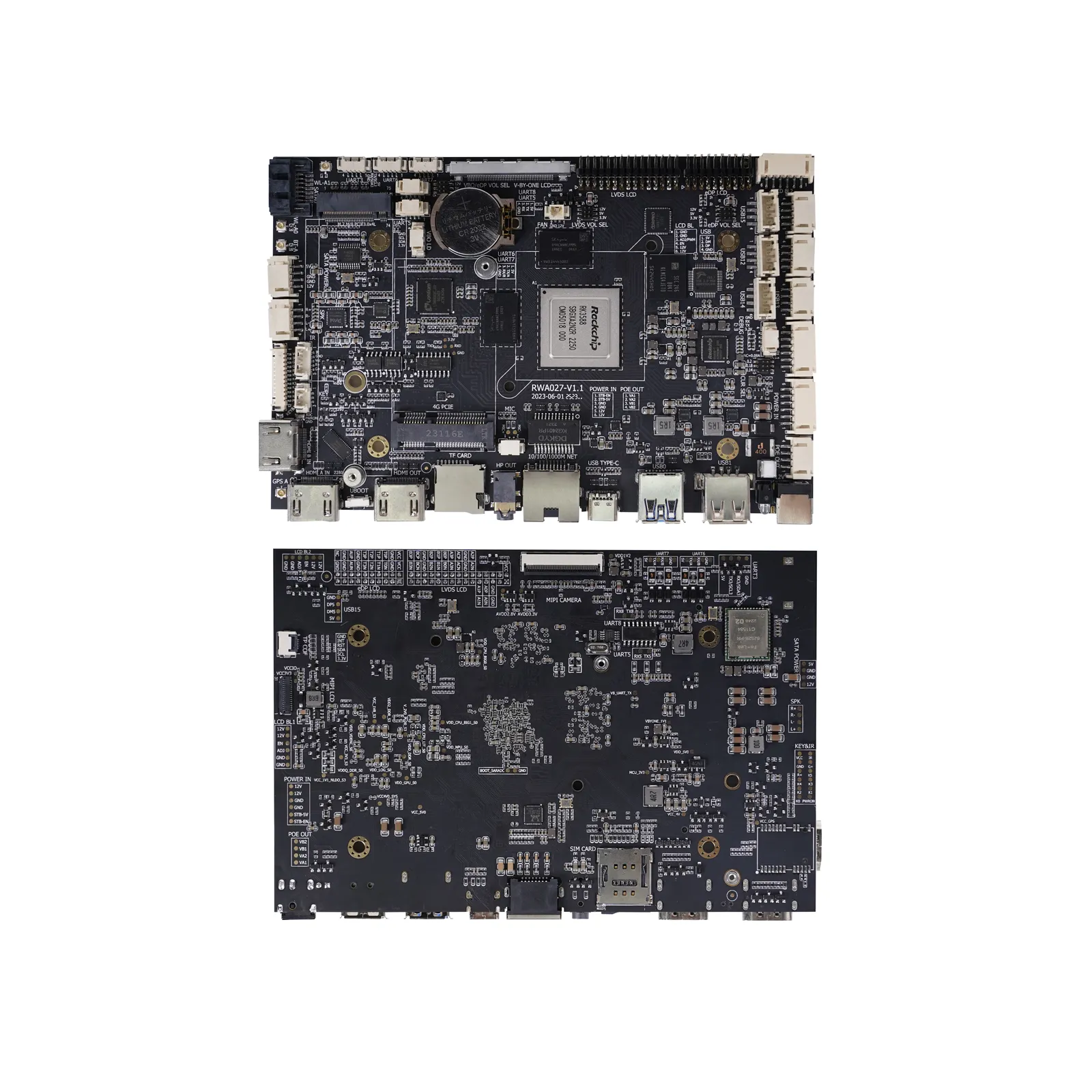 New Arrivals Rockchip RK3588 Motherboard 8G 64G 8K Video 6TOPs NPU WiFi6 GMAC For SBC Computer And Edge Ai Board