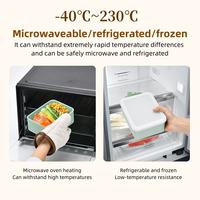Boîte à lunch en silicone pur, grande capacité, 3 pièces empilables, anti-fuite, sans BPA, avec couvercle compatible micro-ondes, pour le stockage des aliments des enfants, vente en gros