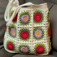 Offre Spéciale conception personnalisée à la main au crochet fleur sac dames épaule fleur sac à main macramé sacs fourre-tout