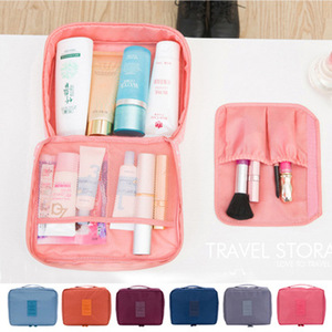 Travel Cosmetic Storage Bag Rectangle Waterproof Polyester Makeup Organizer For Women Travel And Business Use - Product Image 2