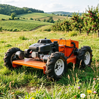 Tondeuse RC autopropulsée hybride essence 4x4 de 550 mm à roues, 4 temps, 224 cm³, télécommandée, pour vergers et fermes, avec fonction de paillage, homologuée CE EPA