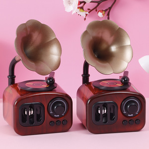 Yu Mo Retro Gramophone <b>Music</b> <b>Box</b> Wind-up Classical Style Decor Gift For Home Photography Prop - Product Image 4