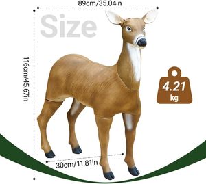 Richiamo per Cervi in PE Stampato a Soffio, Adatto per Esposizione da Caccia e Decorazione Natalizia, Ornamento Natalizio a Forma di <span class=keywords><strong>Cervo</strong></span> - Product Image 2