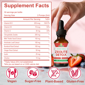Zeolite Detox de Marca Privada en Gotas Líquidas para Adultos, Clinoptilolita Avanzada con Vitaminas Puras, Gotas para Adultos - Product Image 6