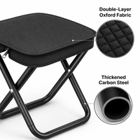 Siège pliable d'extérieur WOQI avec cadre en aluminium et tissu Oxford, avec poche latérale pour la randonnée, la pêche, le pique-nique, le jardin