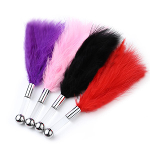 BDSM plume brosse Tease bâton Couple sexe accessoires Flirt Tease Stimulation fessée chatouiller Bondage esclave jouets pour adultes - Product Image 4