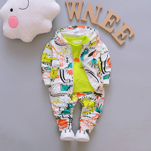 2023 printemps nouveau enfant en bas âge bébé garçons vêtements ensembles imprimer Graffiti 1-4 ans <span class=keywords><strong>pull</strong></span> décontracté 3 pièces garçons vêtements ensembles - Product Image 2