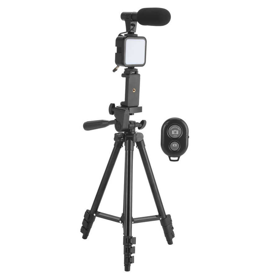 KIT-05LM Smartphone Vlogging Kit Video Recording Equipment with Tripod Fill Light Shutter for Camera Phone Youtube Tiktok live