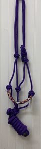 Premium Adjustable Leather Halter for Equine Use Stylish <b>Braided</b> Noseband with <b>Beads</b> Strong Build Horse Halter - Product Image 3