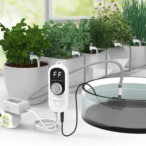 Kit d'irrigation goutte à goutte Système d'arrosage automatique de grande puissance pour plantes en pot Tête goutte à goutte à débit réglable-Dispositifs d'arrosage pour plantes