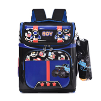 Sac à dos d'école primaire à coque rigide en PC, motif dessin animé, pour élèves de CP-CE1, ensemble deux pièces, ouverture complète, respirant et résistant à l'usure