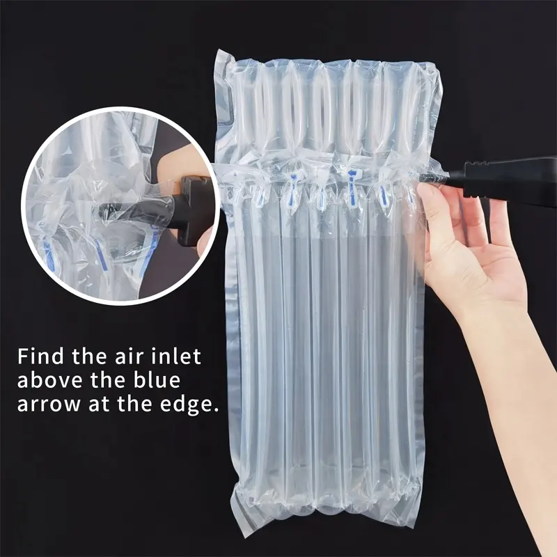 Hongdali shockproof Inflatable बुलबुला तकिया लपेटें सुरक्षात्मक पैकेजिंग सामग्री हवा स्तंभ बैग के लिए रेड वाइन