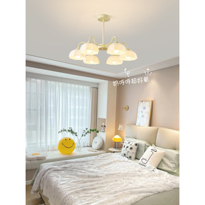 Modern Minimalist Cream-Colored Chandelier for Home for Living Room <b>Dining</b> Room Master Bedroom <b>Lighting</b> - Product Image 2