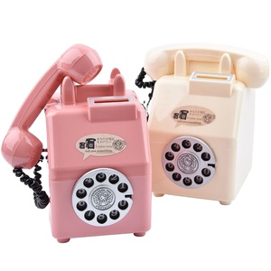 1pcCreative joli téléphone rétro à l'ancienne en forme de réservoir d'argent pour hommes et femmes cadeaux pour enfants décoration de la maison tirelire - Product Image 1