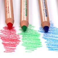 Crayons Jumbo colorés, couleurs, 3 en 1, avec taille-crayon