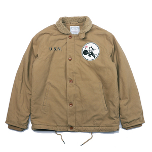 USN Vintage Winter Coat US NAVY N1 Thick <strong>Mens</strong> <strong>Sherpa</strong> Lined Fleece Deck Jacket - Product Image 3