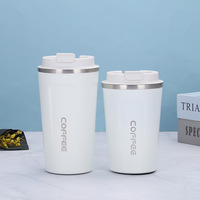 Mug de voyage 12oz sans BPA en acier inoxydable avec couvercle réutilisable pour boissons chaudes et froides, idéal pour la voiture, les voyages quotidiens et comme cadeau