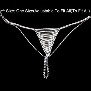 Conjunto de Bikini Sexy con Cadena Corporal de Diamantes de Imitación Brillantes para Mujer, Accesorios de Moda para Discoteca - Product Image 3