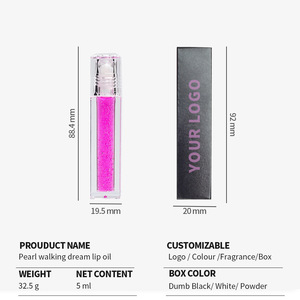 Huile à lèvres naturelle et biologique hydratante, nourrissante, transparente et teintée, en vrac, pour des lèvres pulpeuses - Product Image 5
