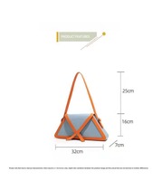 Sac bandoulière géométrique en cuir PU Lumeaux pour femme, sac à bandoulière colorblock, fournisseur OEM ODM, logo personnalisé, vente en gros