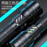 Lampe torche UV en alliage d'aluminium super lumineuse, bandes lumineuses, LED 20W, chargement USB Type-C, IP55, 5 modes, zoom, 100-1000, camping