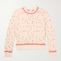 Pull en maille côtelée à manches longues pour homme, décontracté, brodé et jacquard