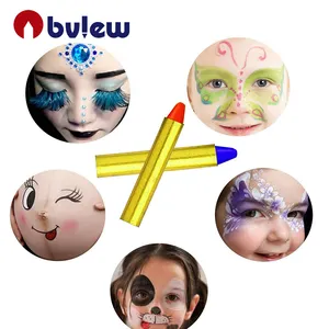 Bview Art Non Toxic 16 Pcs Makeup Face Painting Color Wax Crayon Set for Kids Dress Up on Halloween