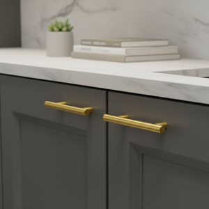 Armadietti mobili moderni da 160mm con finitura in oro maniglia classica per porta da 12mm di diametro per armadio 96mm 128mm - Product Image 2