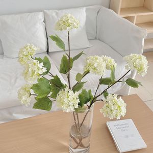 Fleurs artificielles réalistes à 3 têtes, en polyester, faites à la main, décoration moderne pour la maison - Product Image 3