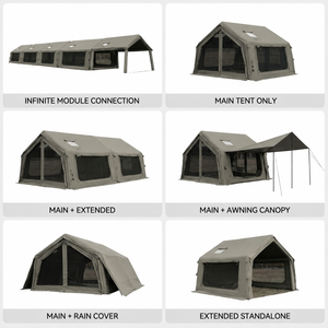 <span class=keywords><strong>Carpa</strong></span> Inflable al <span class=keywords><strong>por</strong></span> Mayor 8+8.8 ㎡   <span class=keywords><strong>Lona</strong></span> de Algodón Impermeable de 3000 mm <span class=keywords><strong>para</strong></span> Exteriores, <span class=keywords><strong>para</strong></span> Todas las Estaciones, de Instalación Rápida <span class=keywords><strong>para</strong></span> Acampar - Product Image 5