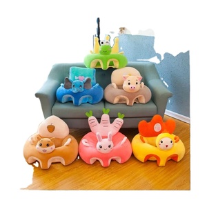 Repose-pieds en peluche pour bébé, motif animal de dessin animé, canapé-lit pour enfants, chaise en peluche personnalisée pour bébé, tabouret pliable portable - Product Image 1