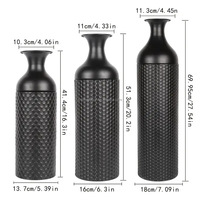 Vase à fleurs de 68cm de haut en métal doré et noir pour la décoration de la maison support de pot de fleur pour le balcon du salon