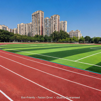 Piste de course en plastique préfabriquée auto-drainante à haute élasticité de 13 mm, écologique, perméable, pour terrain de jeu universitaire, couleur personnalisée