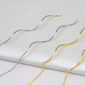 Pendientes Largos de Plata S925 Wenchi, Paquete de 2, Joyería de Perlas Personalizada para Mujer, Accesorios DIY con Soporte Vacío - Product Image 4