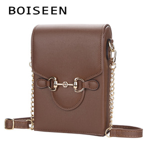 กระเป๋าใส่โทรศัพท์สำหรับผู้หญิง Boiseen ขนาด 7 นิ้ว ทรงสี่เหลี่ยมแนวตั้ง ปิดแบบ Horsebit สะพายไหล่แบบไขว้ สายโซ่แฟชั่น พกพาสะดวก - Product Image 5