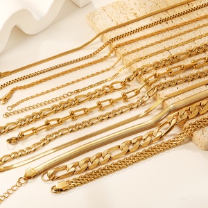 Bán buôn tùy chỉnh 14k 18K PVD mạ vàng không thấm nước 316L 304 thép không gỉ tối giản đồ trang sức chuỗi Vòng đeo tay cho nam giới phụ nữ - Product Image 3