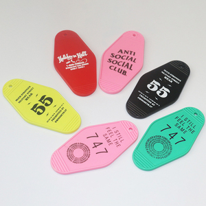 LLavero de plástico acrílico de alta calidad personalizado al por mayor haga su diseño logotipo Motel Hotel llavero en blanco con regalo de promoción - Product Image 3