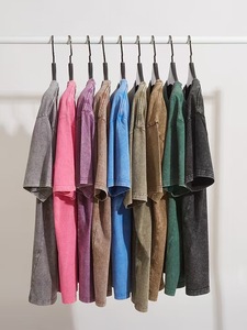 T-shirt en coton à col rond pour homme, imprimé par transfert thermique, respirant, 230g, décontracté, manches courtes, coupe oversize, logo vierge sur le devant - Product Image 2