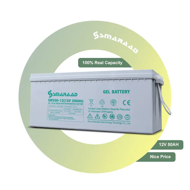 Smaad 12V Gel batteria solare al piombo batteria 100Ah 150Ah 200Ah 250Ah