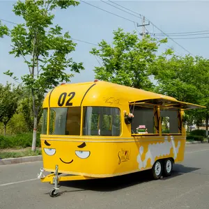 Memasak Makanan Mobile Dining Cart Mobil Makanan Jalan Truk Makanan Cepat Saji
