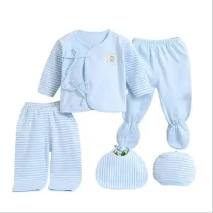 5Pcs-9Pcs Lot เสื้อผ้าเด็กขายส่ง100% Organic Cotton ชุดเด็กทารก0-12เดือนชุดของขวัญ