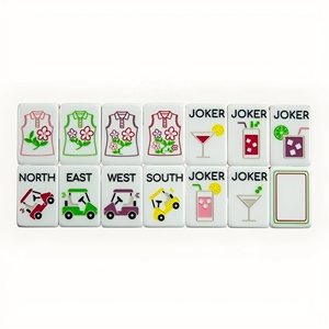 Fichas de Mahjong Plegables de Lujo Modernas de 5 Capas Personalizadas con Diseños de Carrito de Golf y Polo para Entretenimiento - Product Image 5